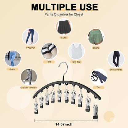 Metal Legging Organizer & Space-Saving Hat Rack - Holds 20 Leggings & 40 Caps | Ideal for Jeans & Sportswear
