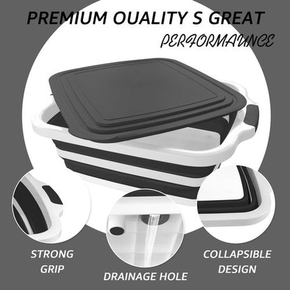 BBQ Prep Tub 16L, Collapsible Cutting Board, BBQ Blanket & Chicken Claws, All in One set for Marinating, Shredding & Grilling – Perfect Meat Prep Tub for Outdoor Cooking & Picnics