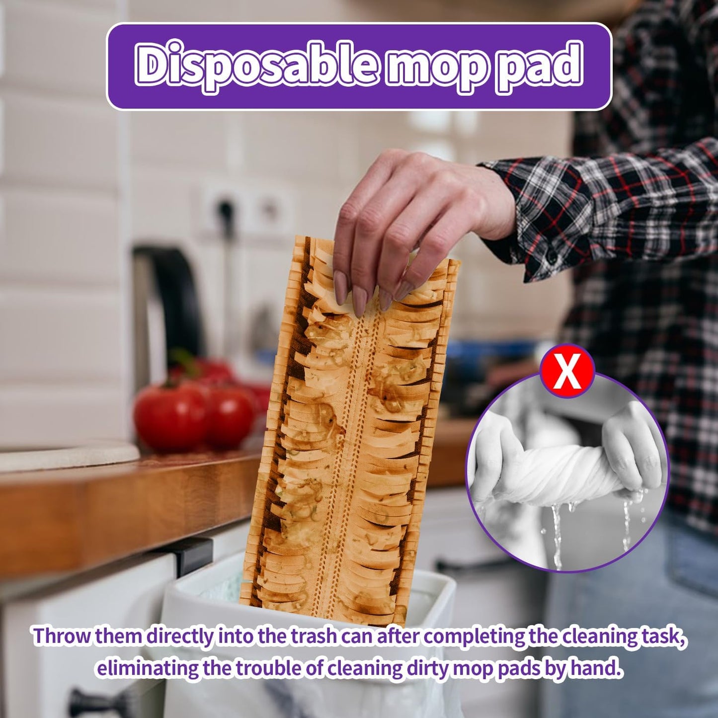 Swiffer Power Mop Pads - Disposable Multi-Surface Cleaning Refills | 10 Count for Wood Floors