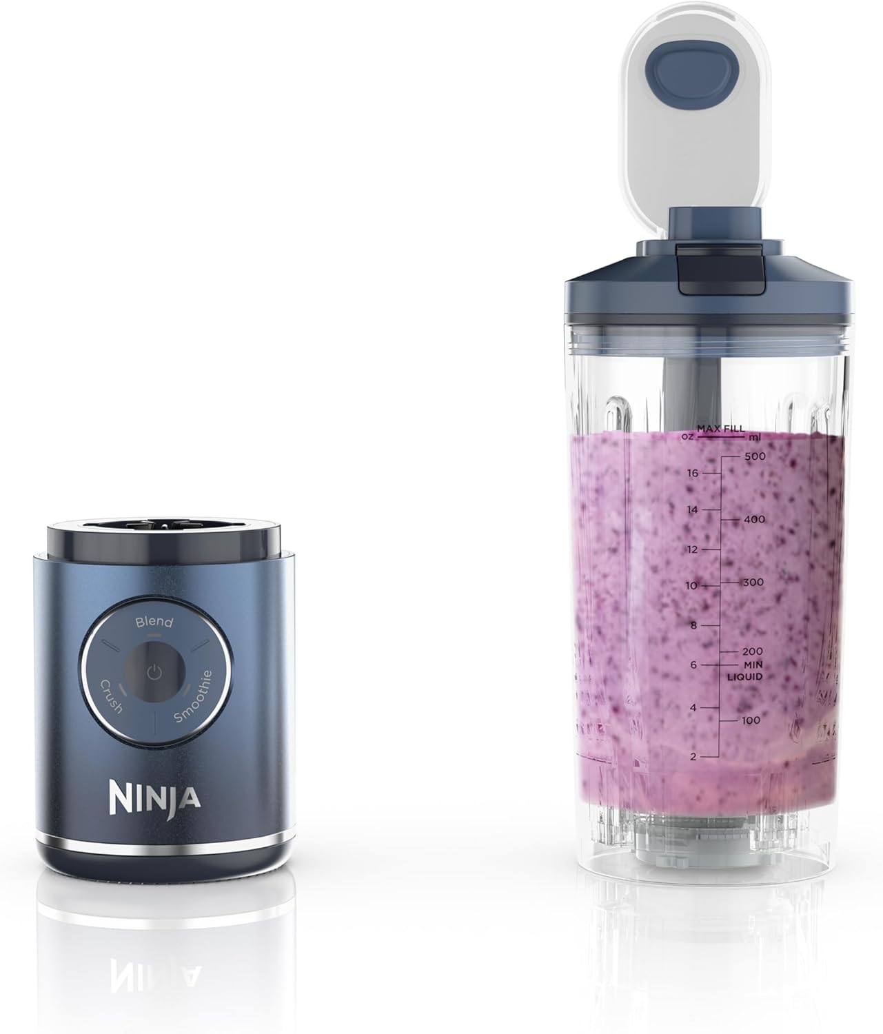 Ninja BC251NV Blast Max Personal Cordless Blender - Smoothies & Ice Crush, 22 oz. Navy Vessel - Certified Refurbished
