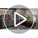RV Couch Cover Set for Sofa Bed - 2 Pieces for Jackknife & Fold-Out Sofas