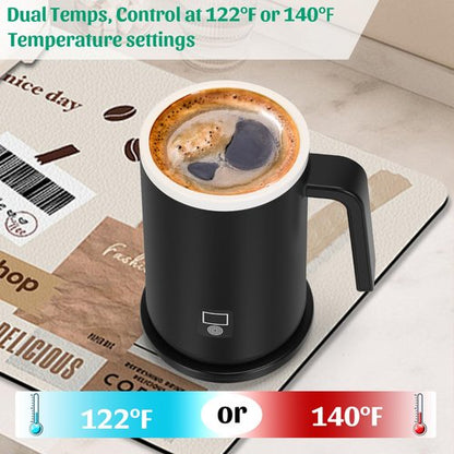 AZFUNN Self Heating Coffee Mug Temperature Control Smart Mug Electric Coffee Cup with 4.5 Hour Battery Life, Temperature Display, 122℉/140℉, Auto Shut Off, 13oz
