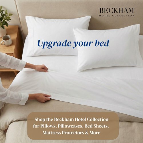 Beckham Hotel Collection Sheets Set Queen Size, 100% Cotton Sateen Fabric, Silky Smooth & Soft, Cool Touch, 16” Deep Pocket, 4-Piece, White
