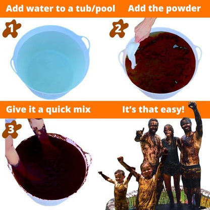 Instant MUD - Safe, Clean Fake Mud for Wrestling & Fun Runs | Makes 60 Gallons with Just Water