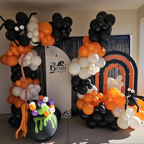 Awenztech Black Latex Balloons - 12 Inch, 50 Pack for Graduation, Halloween & Birthday Celebrations