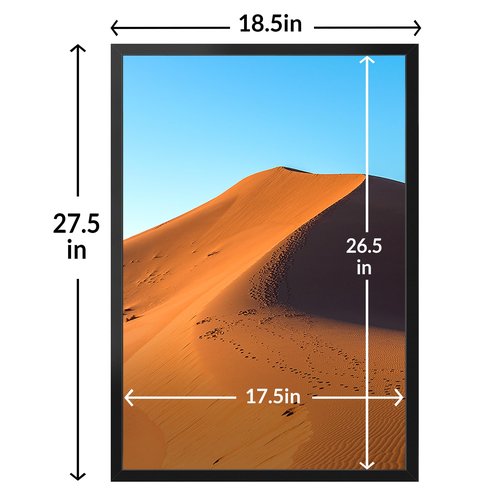 LaVie Home 18x27 Picture Frame for Wall Display, 18x27 Black Picture Frame with HD Plexiglas, 18 x 27 Photo Frame 1 Pack, Display Frame for Vertical or Horizontal, Classic Collection