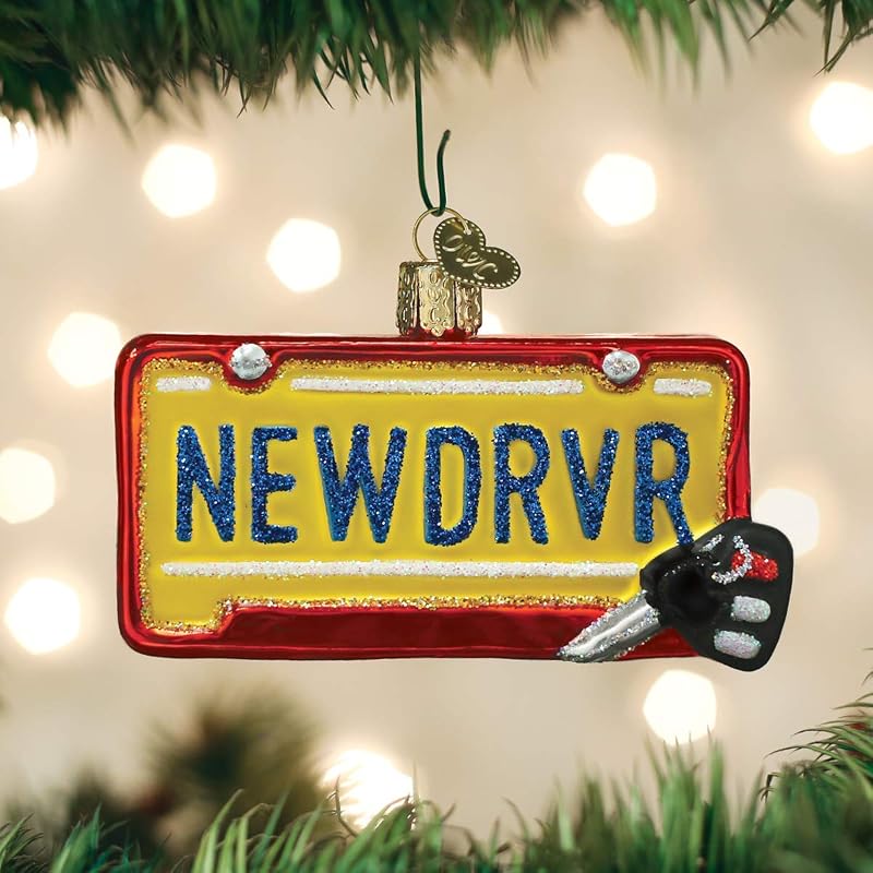 New Driver Ornament - 3.75 x 2 Glass Keepsake