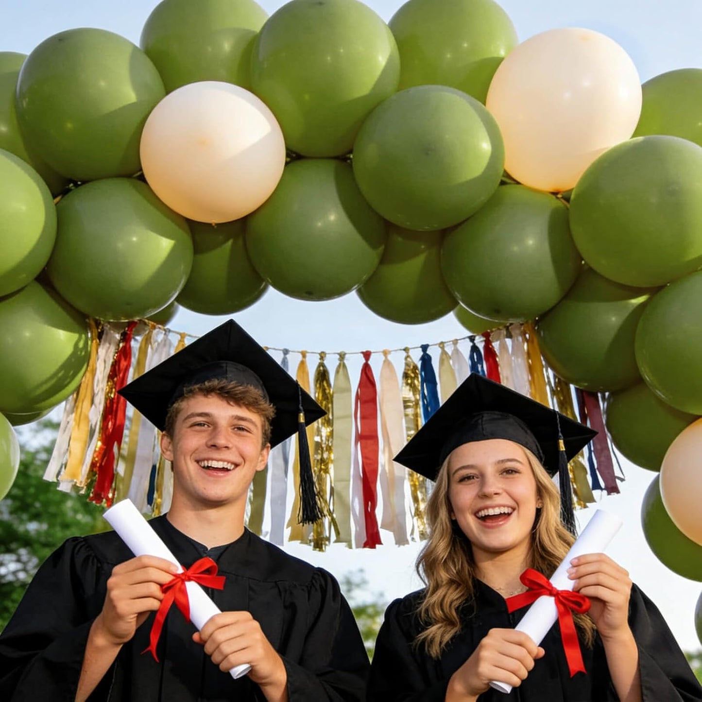 Skiennix 12-Inch Olive Green Latex Balloons - 110 Pack for Birthday Parties & Baby Showers