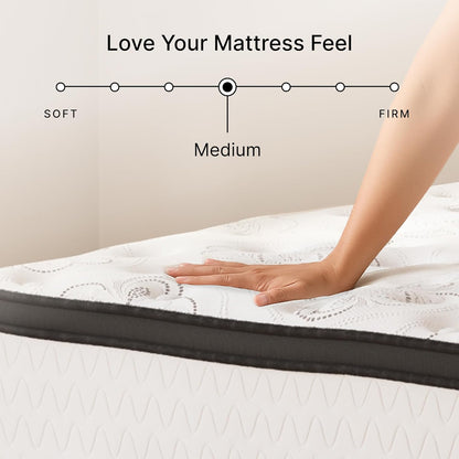 Signature Design by Ashley Chime 12-Inch Queen Hybrid Innerspring Mattress - Ultra Plush Gel Memory Foam for Lumbar Support