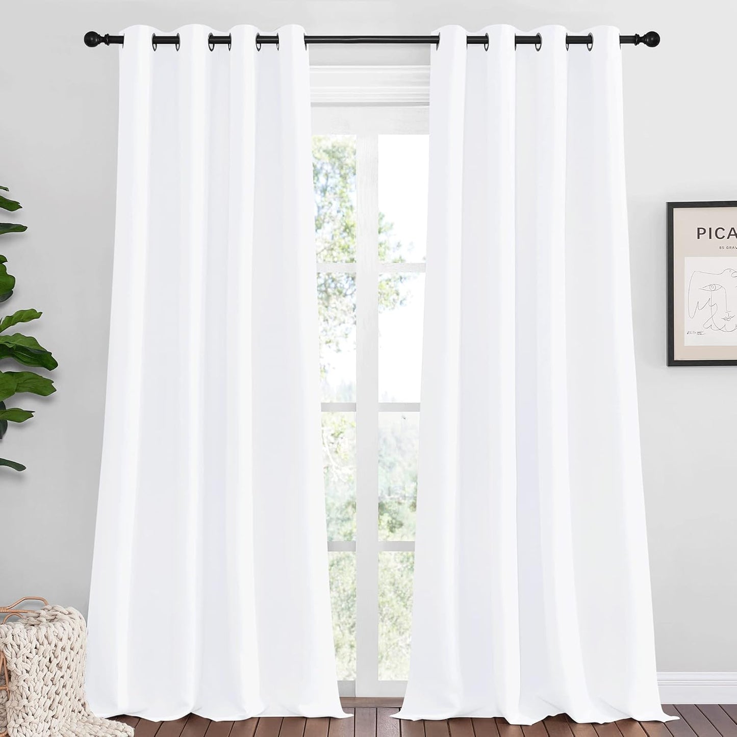 NICETOWN Blackout Curtains - Sea Teal Thermal Insulated Drapes for Kids Room | Set of 2, 55 x 108 Inch