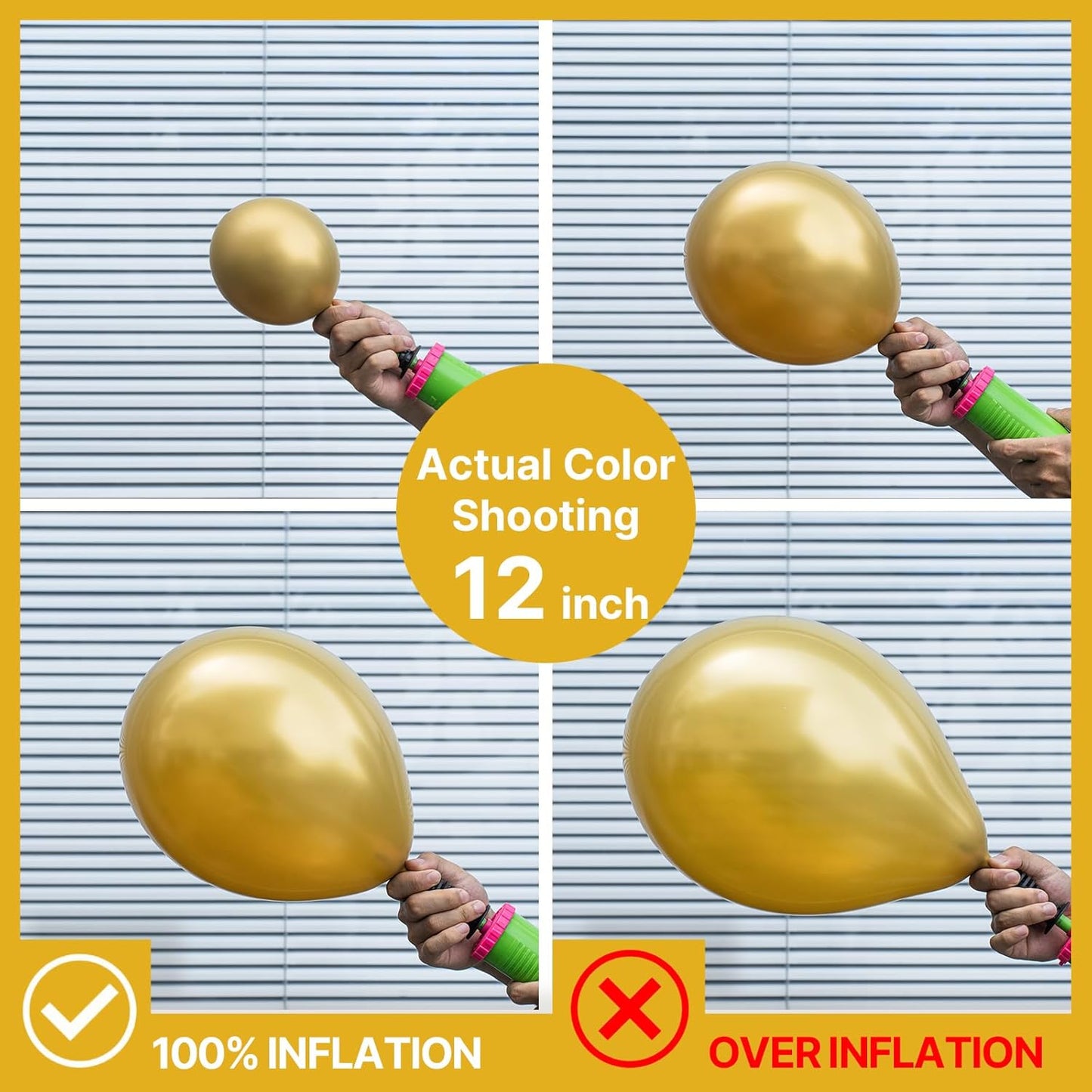 PartyWoo Gold Balloon Arch Kit - 120pcs in 5-18 Inch Sizes | Perfect for Birthday, Wedding, Baby Shower Decor