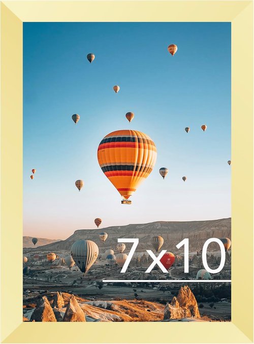 JCJMY Gold 7x10 Picture Frame - Versatile Wall Hanging or Tabletop Display for Photos