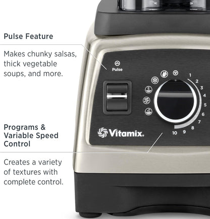 Vitamix Professional Series 750 Blender - 64 oz. Low-Profile Container, Self-Cleaning, Black