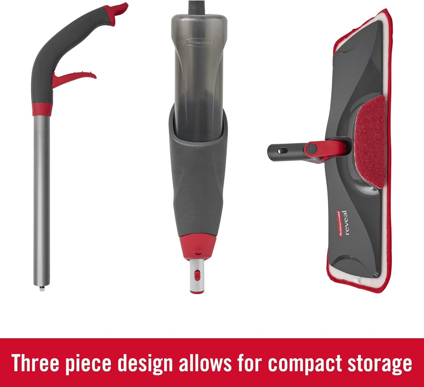 Rubbermaid Reveal Spray Mop - Cordless Multi-Surface Floor Cleaning Kit with 3 Reusable Microfiber Pads
