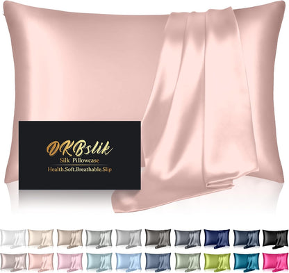 Mulberry Silk Pillowcases - Standard Size | Anti-Acne Cooling Sleep | Natural Silk Satin, Coral