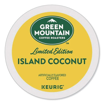 Green Mountain Coffee K-Cups - Island Coconut Flavor - 72 Count Pack for Tropical Bliss