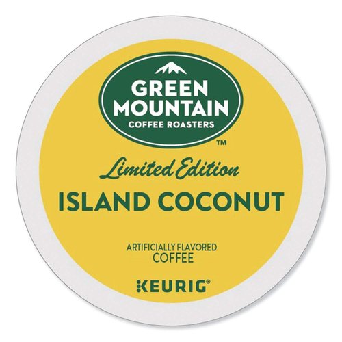Green Mountain Coffee K-Cups - Island Coconut Flavor - 72 Count Pack for Tropical Bliss
