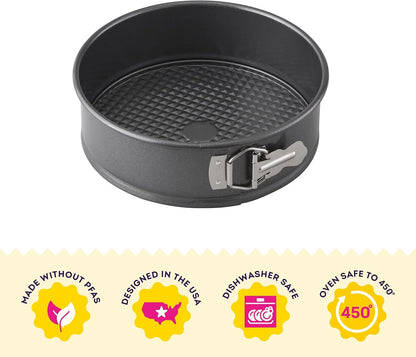 Wilton Platinum Non-Stick Springform Pan | Ideal for Cheesecakes, Pizzas & Bread Puddings - 9 x 2.7 Inch, Scratch Resistant
