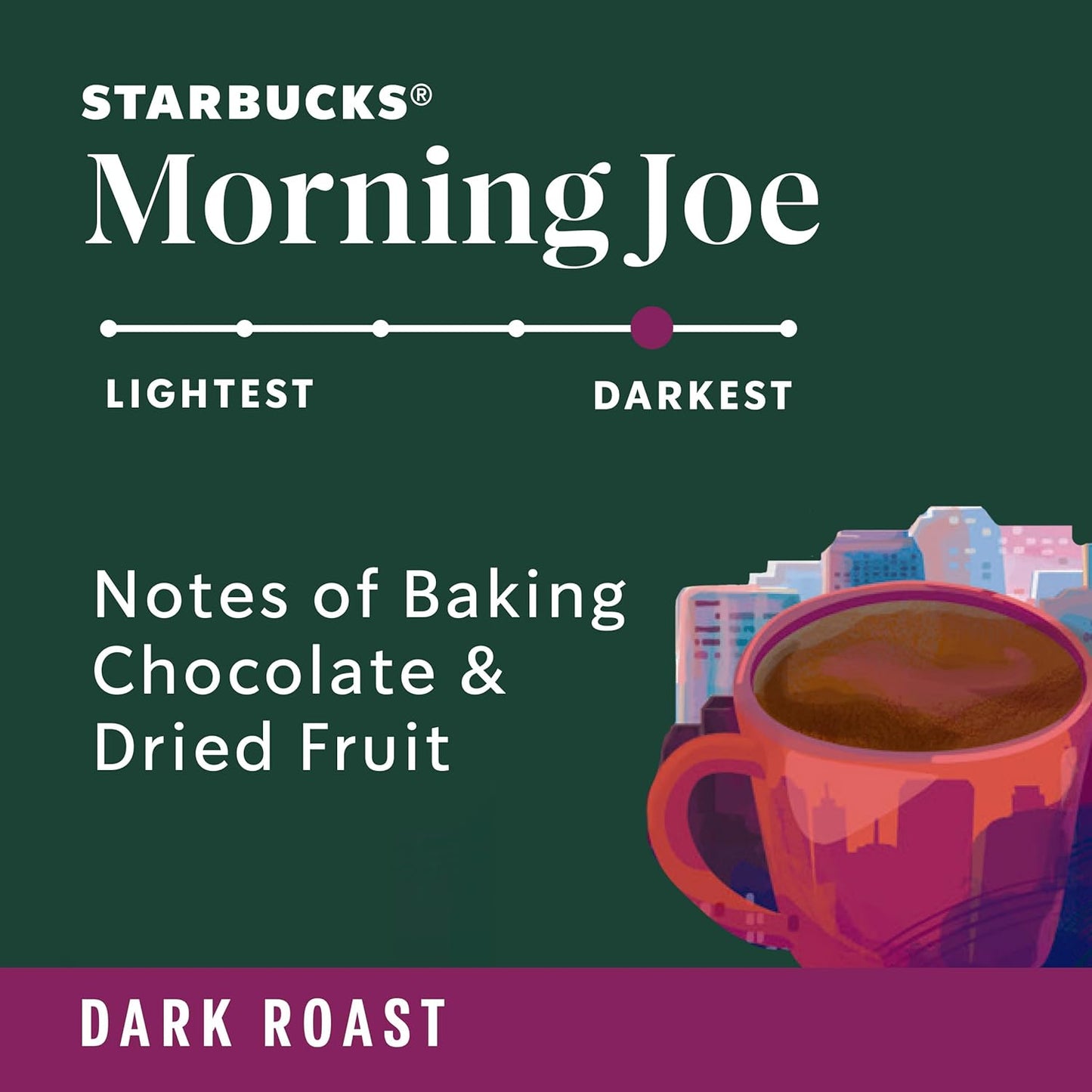 Starbucks Ground Coffee - Dark Roast for Hot or Iced Coffee | Six 12 oz Bags of Morning Joe