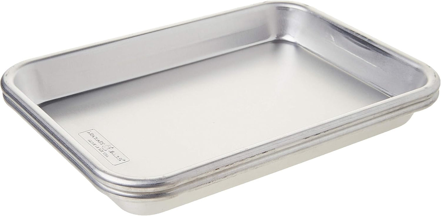Nordic Ware Naturals Eighth Sheet Baking Pans - Durable Non-Stick 2-Pack Set