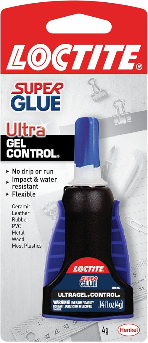 Loctite Super Glue Ultra Gel Control - Clear Instant Adhesive for Plastic, Wood & Metal | 0.14 fl oz