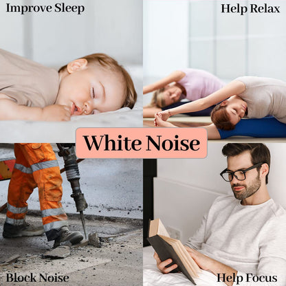 Meditation White Noise Sound Machine with 30 Soothing Sounds 12 Colors Night Light 10 Brightness Levels 32-Level Volume Control 4 Timers and Memory Function Sleep Machine for Baby Kids Adults (White)