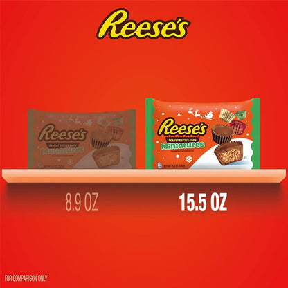 Reese's Peanut Butter Cup Miniatures Bulk Chocolate Candy 15.5 oz (Pack of 1) + Miniatures