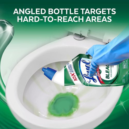 Lysol Toilet Bowl Cleaner Gel, For Cleaning and Disinfecting, Stain Removal, Contains Bleach, 24oz (Pack of 2)