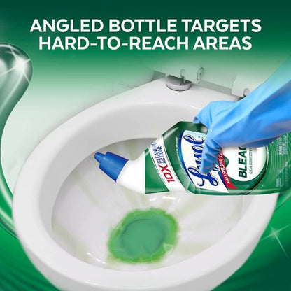 Lysol Toilet Bowl Cleaner Gel, For Cleaning and Disinfecting, Stain Removal, Contains Bleach, 24oz (Pack of 2)