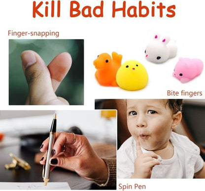 LENYOQIN Kawaii Squishies - 100 Pcs Mini Mochi Stress Relief Toys for Kids' Parties & Goodie Bags