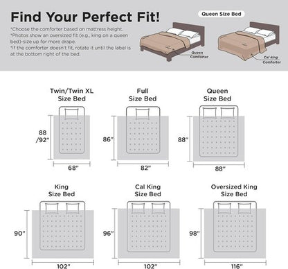 Bedsure Duvet Insert - Lightweight Quilted Cooling Comforter | Down Alternative, Queen Size, White, 88x88 Inches