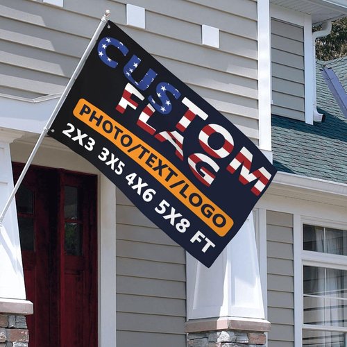 Custom Flag - 3x5 Ft Double-Sided Outdoor Banner | Personalize with Your Text, Photo, or Logo