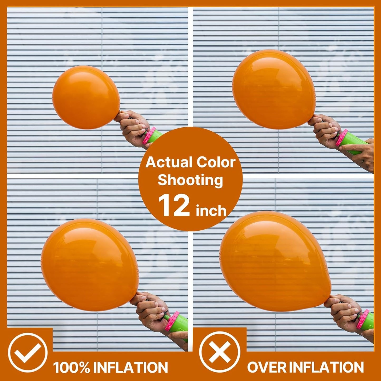 PartyWoo Burnt Orange Balloons - 152-Piece Terracotta Rust Fall Decor Set | 18", 12", 10", 5" Sizes for Autumn Celebrations