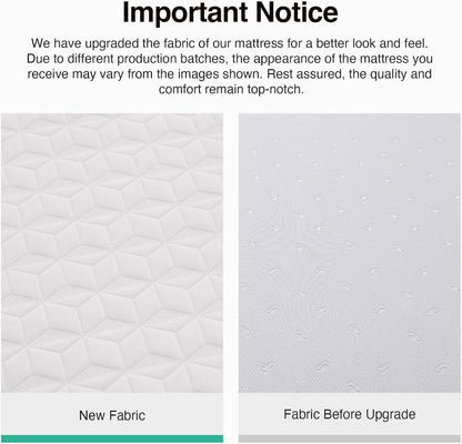 Novilla King Mattress - 12 Inch Memory Foam for Pressure Relief & Cool Sleep | Removable Washable Cover