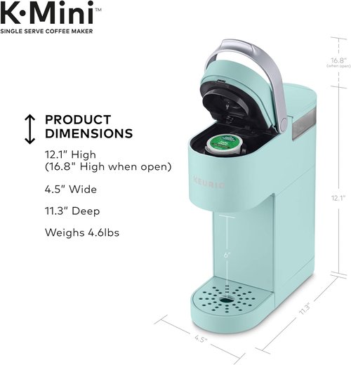 Keurig K-Mini Coffee Maker - Compact Single Serve Brewer in Oasis Color