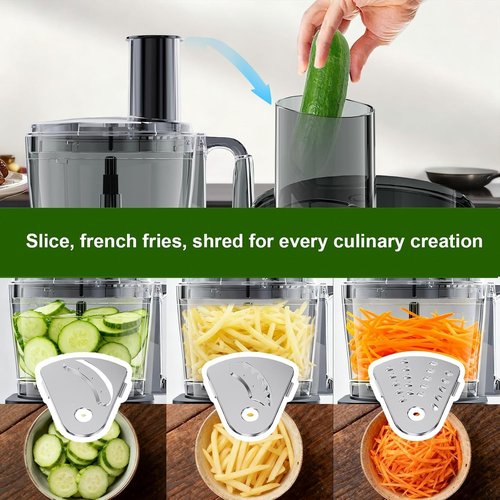Camic Food Processor - 600W Multi-Function Kitchen Appliance | Shredding, Slicing, Chopping & Ice Crushing