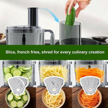 Camic Food Processor - 600W Multi-Function Kitchen Appliance | Shredding, Slicing, Chopping & Ice Crushing