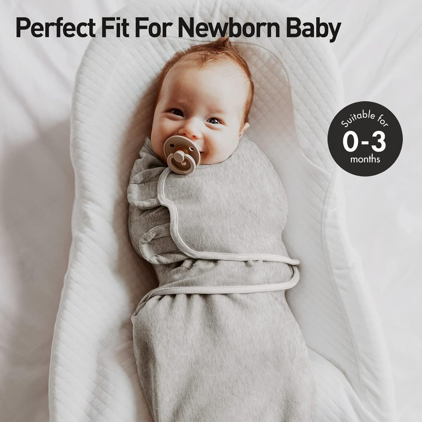 Organic Baby Swaddle Sleep Sacks - 2-Pack Adjustable Wraps for Newborns | 100% Cotton, Soft & Snug, 0-3 Months