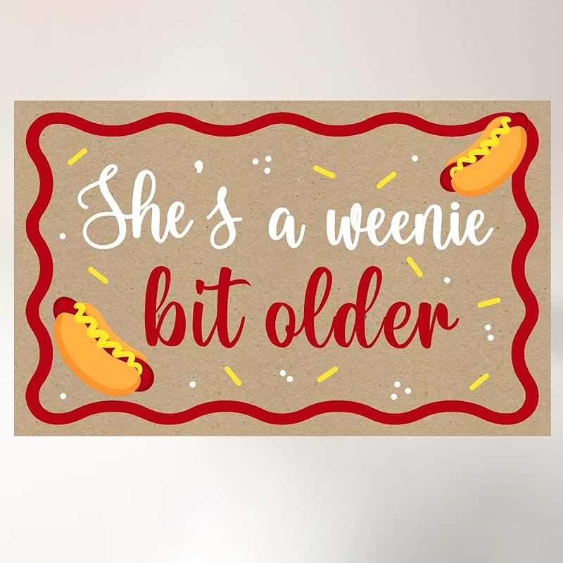 Hot Dog Banner Backdrop - Birthday Party Decor, Waterproof High-Gloss Poster
