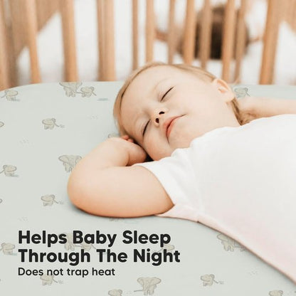 KeaBabies Baby Crib Sheets - Soft & Cozy 52x28 Viscose Bamboo Fitted Toddler Bed Sheets | 2-Pack Neutral Design