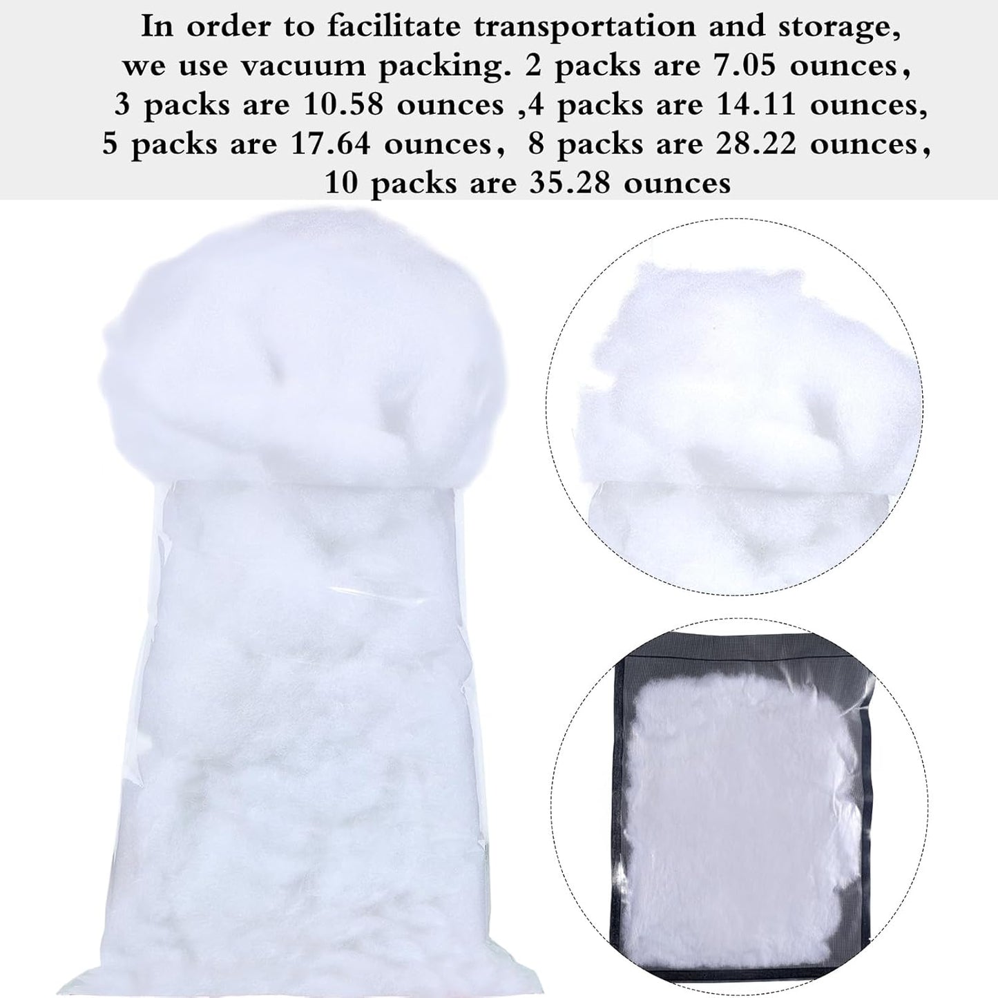 Shappy Christmas Fake Snow Decoration - 35.27 Ounce Fluffy White Cloud Fiber for Indoor Winter Decor