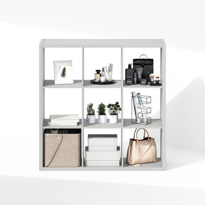 Furinno 9-Cube Closet Organizer - Extra Thick Frame for Stylish Storage | Light Grey