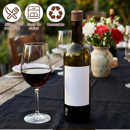 8 PCS Silicone Wine Stopper, 4 Colors Reusable & Unbreakable Glass Bottle Sealer Covers Wine Stoppers Soft Seal Bottle Cover Caps to Keep Wine Champagne Fresh Home Use