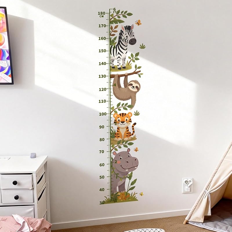 Jungle Animals Kids Height Chart Wall Decal - Removable Growth Sticker - Jungle Animals Height Chart (Variation of THIS listing)