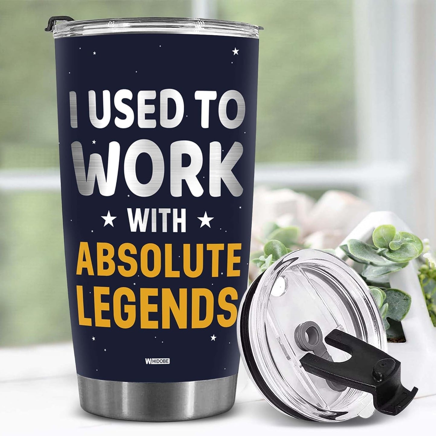 WHIDOBE Gift For Leaving Coworker - I Used To Work With Absolute Legend - Retirement Gifts - Leaving Gifts for Boss, Colleague - Going Away, Farewell Goodbye Workplace Gift For Coworker