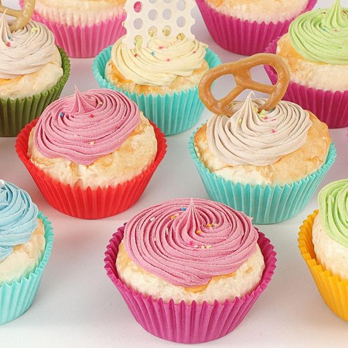 Caperci Jumbo Cupcake Liners - Extra Large 300-Count | Odorless, Food-Grade Grease-Proof Paper