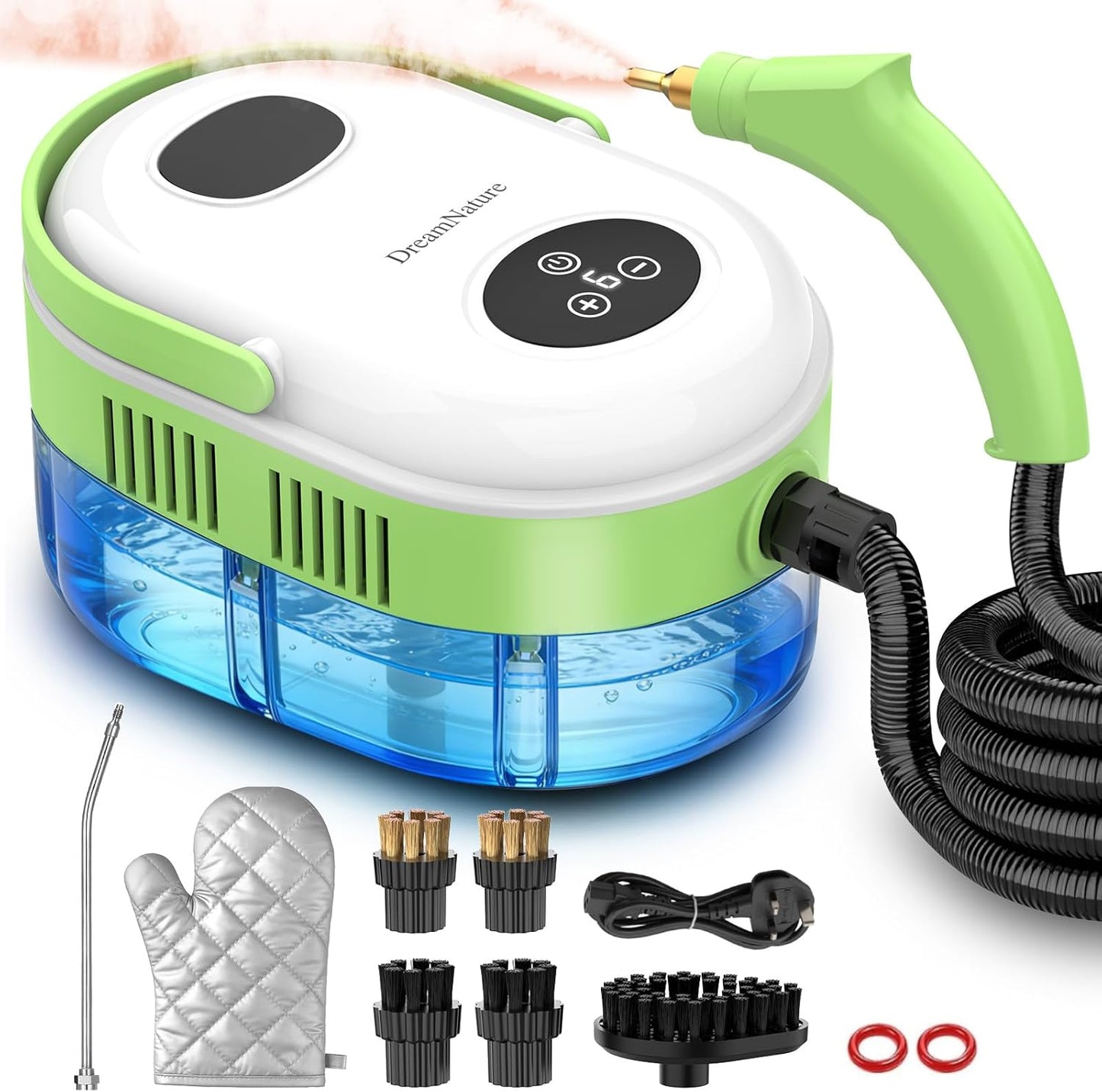 Skiennix 10-in-1 Steam Cleaner - High Temperature & Pressure | Fast Heating, 37.19oz Tank for Home & Car