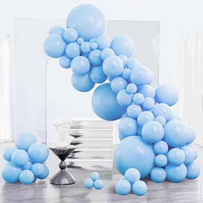 PartyWoo Light Blue Balloon Arch Kit - 85 Pcs in Various Sizes for Graduation, Baby Shower & Birthday Decor
