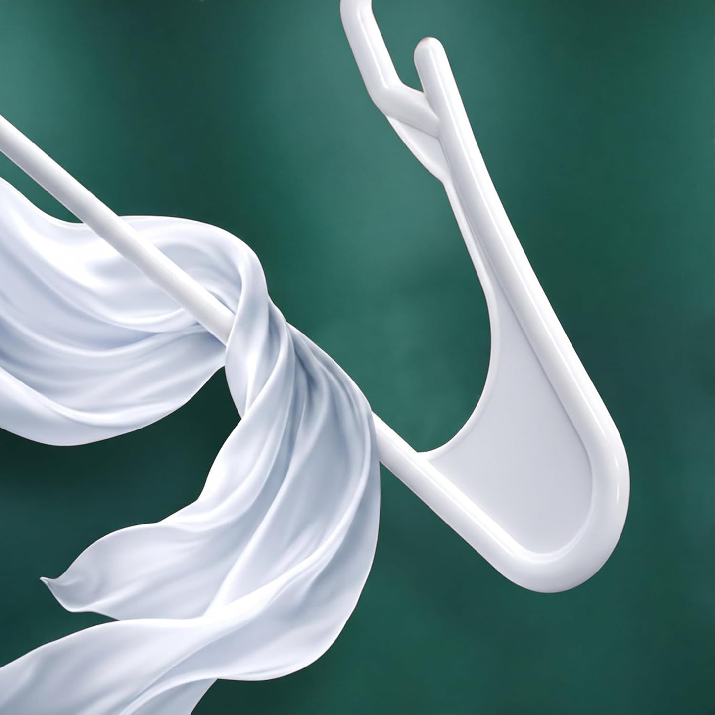 Utopia Home Plastic Hangers 200 Pack - Durable Space-Saving Clothes Hangers - White Closet Organizers