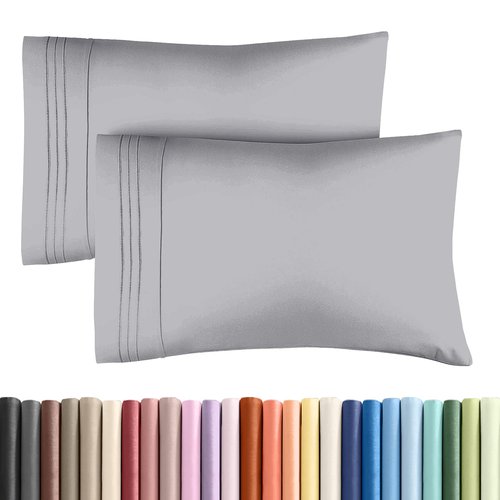 King Standard Pillow Cases Set of 2 - Soft Hotel Quality Pillowcase Covers - Comfy, Cozy & Fade Free - Wrinkle Resistant - Machine Washable Pillow Protectors - 2 Piece Set - King Standard Steel Blue